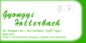 gyongyi hollerbach business card